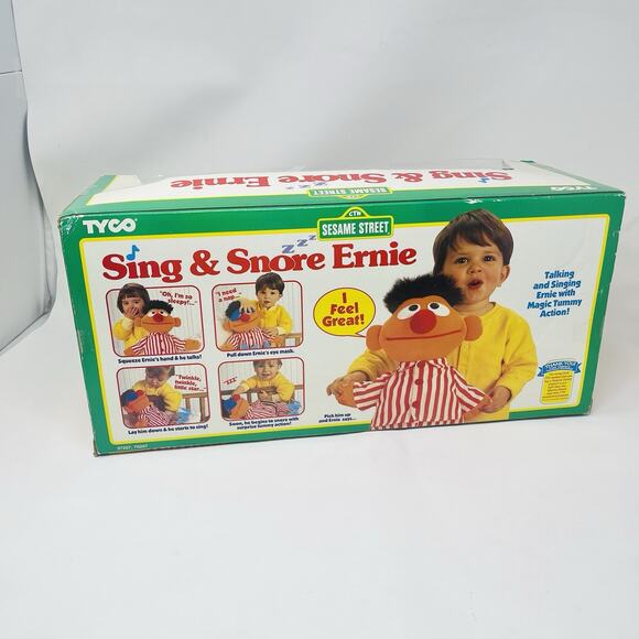 NEW IN BOX Vintage TYCO 1996 Sing and Snore ERNIE Sesame Street Collector Item - Picture 4 of 6